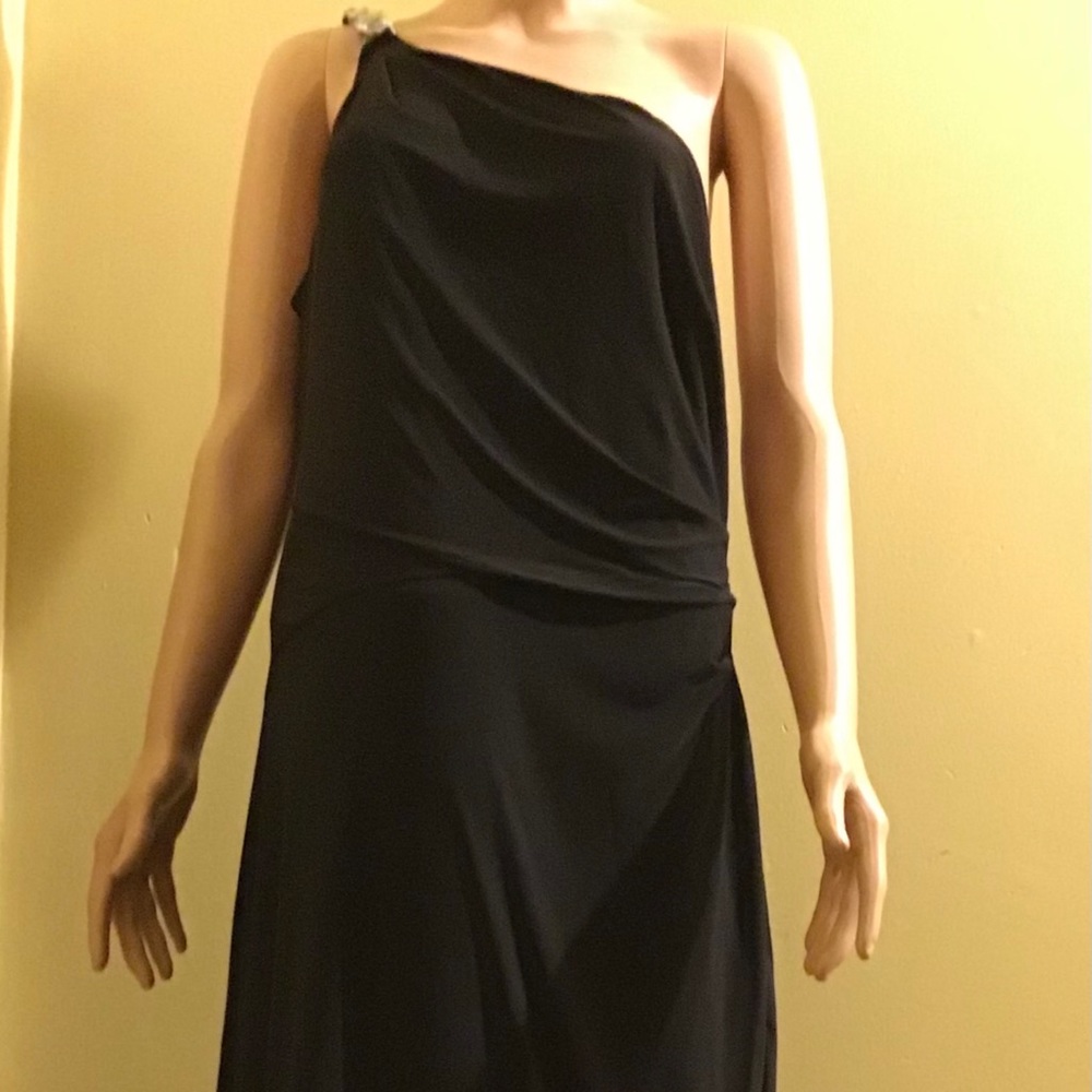 Lauren Ralph Lauren Black One Shoulder Dre…